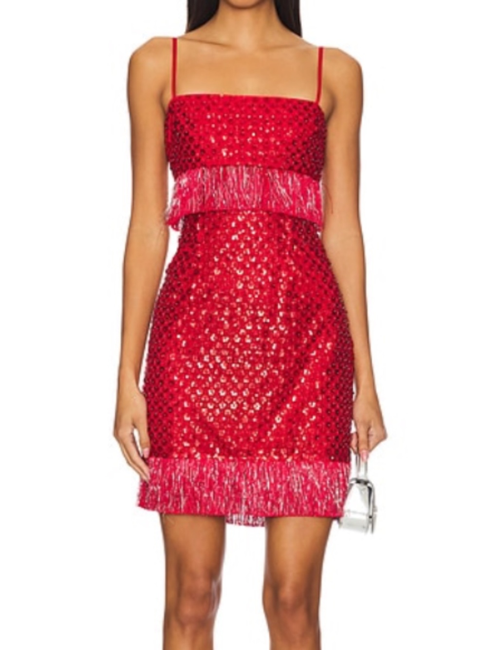 Saylor "Caitriona" Sequin Fringe Mini Dress (NWT)